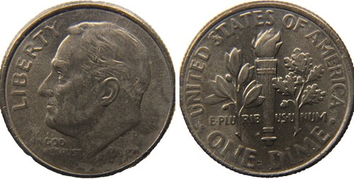 1998-P Roosevelt dime struck on copper cent planchet — wrong planchet error showing copper-red color